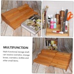 Bamboo Multi-Layer Kitchen Utensil Storage Rack, Practical Home Organizer, Eco-Friendly Material, Four-Layer Design